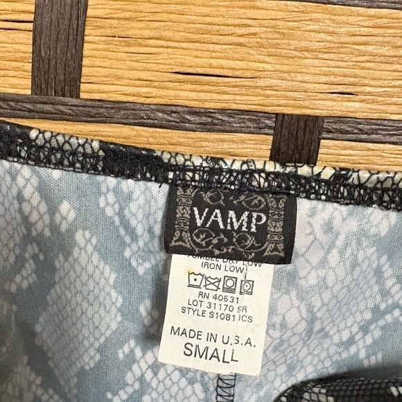Vamp‎ Gray And Black Snakeskin Pattern Dress Size Small - Picture 5 of 6